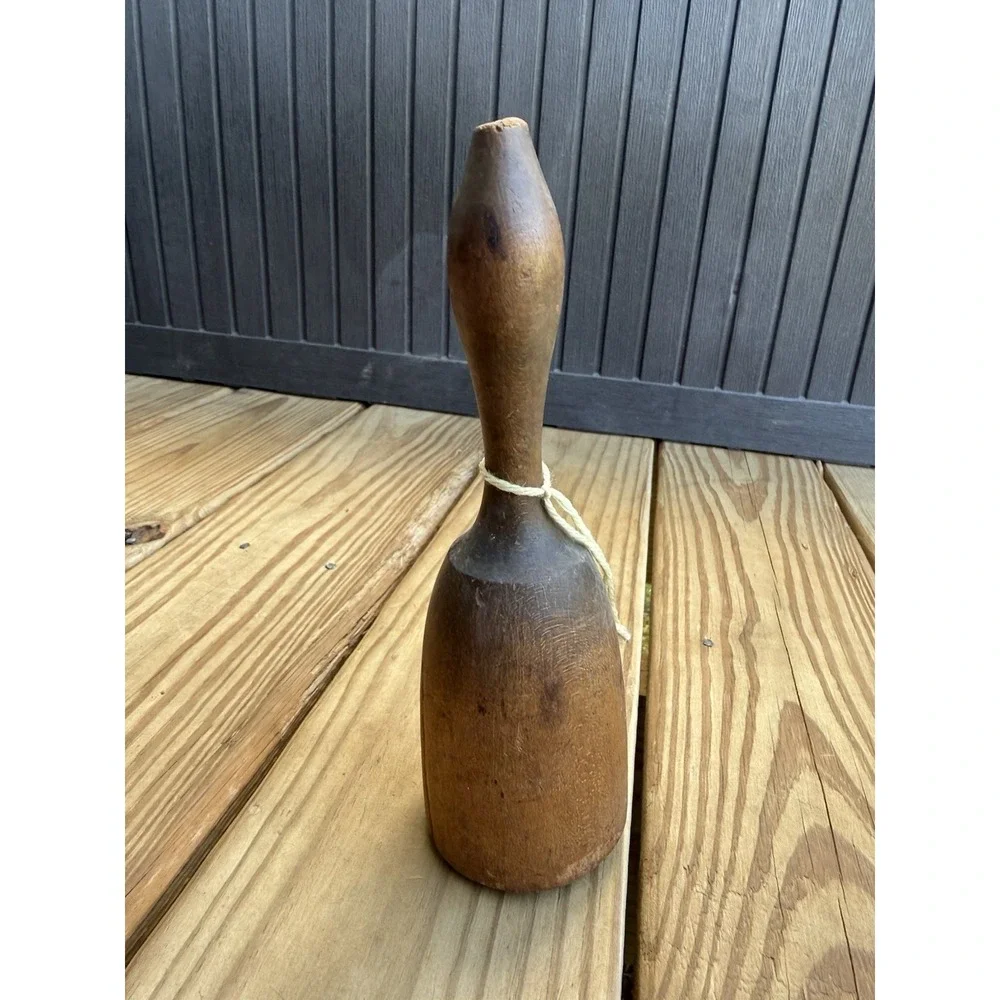 Vintage Primitive Farmhouse Wood Pestle Mallet Masher Kitchen Tool 9